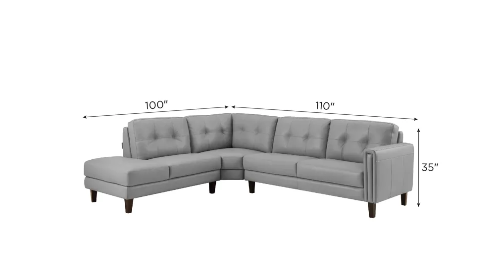Salerno 3-pc. Sectional Dimensions