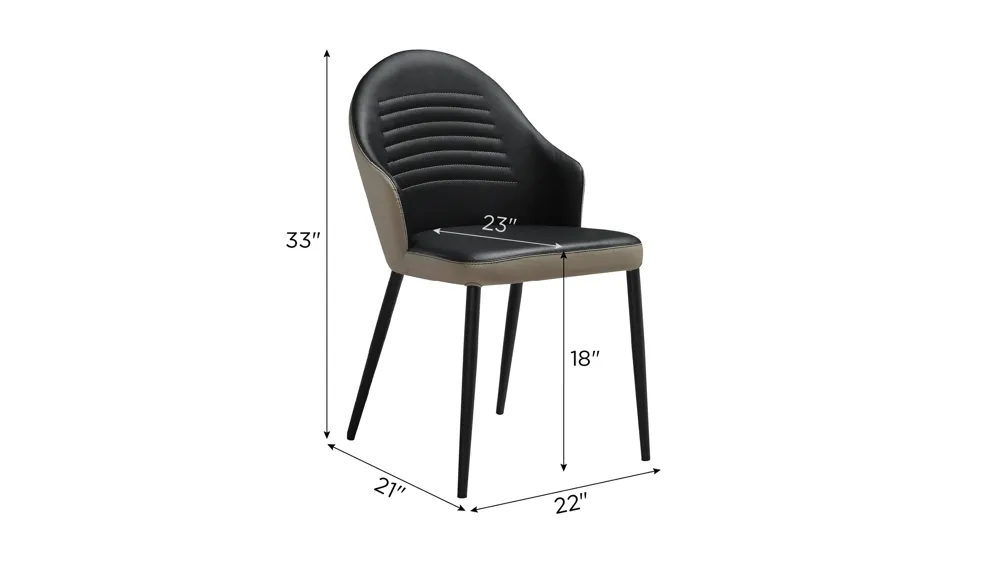 Rocco Dining Chair- Set of 2 Dimensions