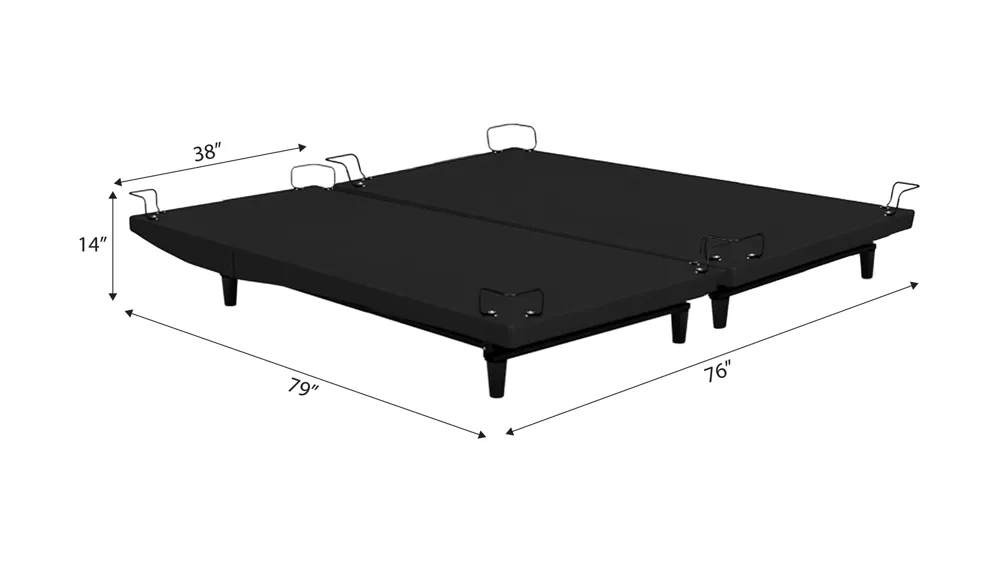 Reverie R650 Adjustable Base Dimensions