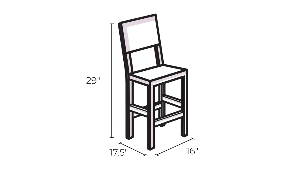Genoa Counter Stool Dimensions