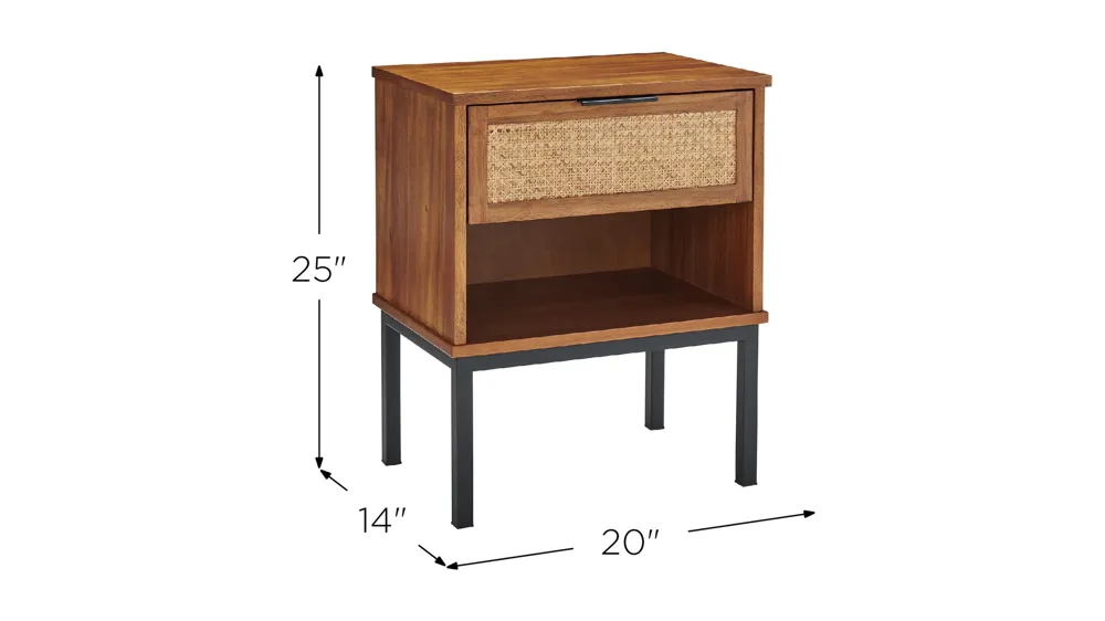 Caine Rattan Nightstand Dimensions