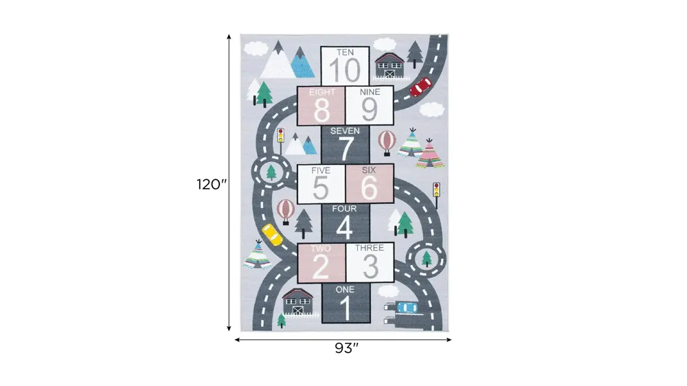 Elmira Kids' Playhouse Rug Dimensions