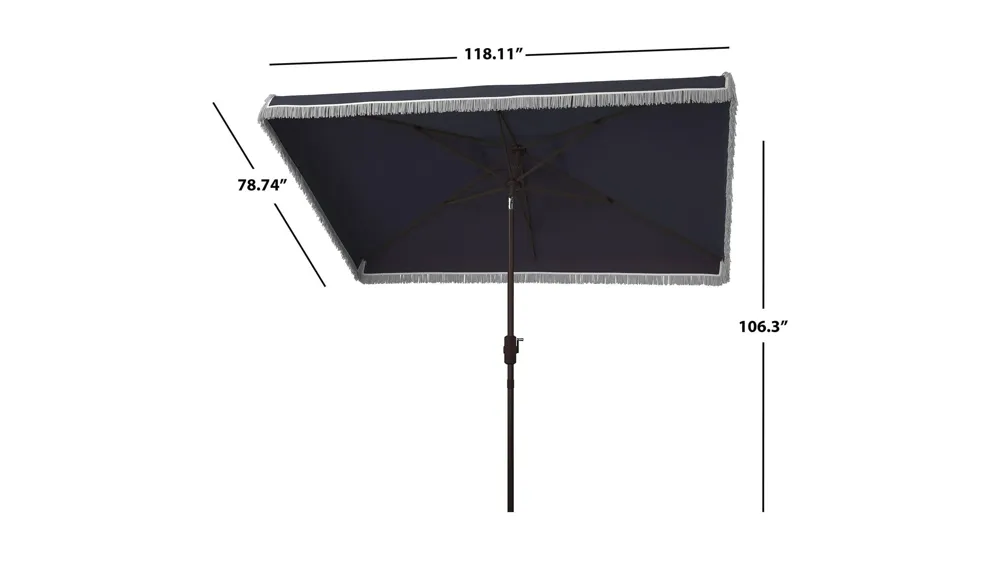 Murphy Fringe 6.5 X 10 ft Rect Crank Umbrella Dimensions