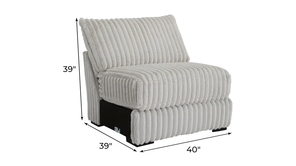 Onyx Moon Armless Chair Dimensions