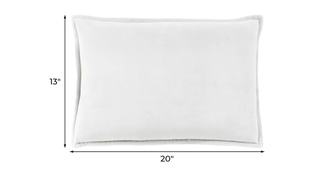 Cotton Velvet 13" x 20" Throw Pillow Dimensions