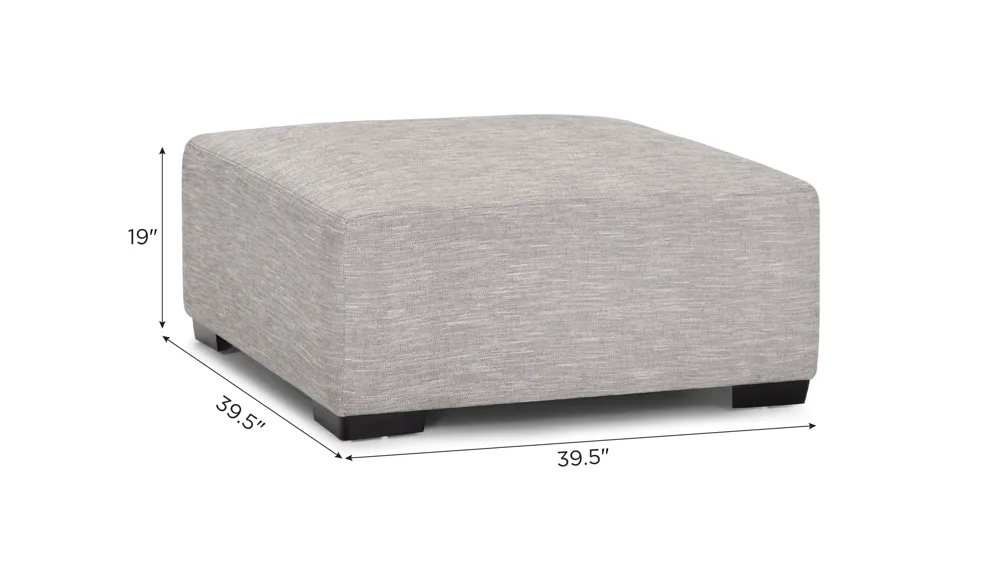 Carter Cocktail Ottoman Dimensions