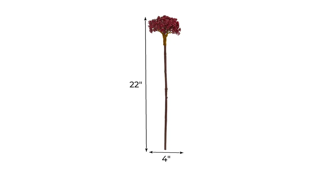 22in. Succulent Sedum Artificial Plant (Set of 12) Dimensions