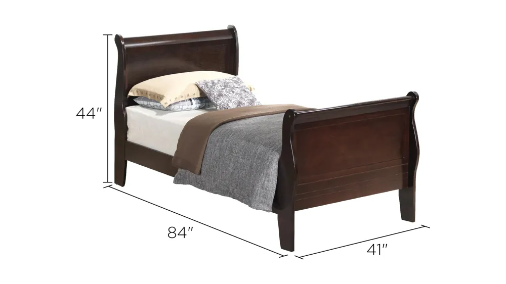 Rossie Sleigh Bed Dimensions