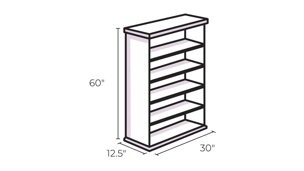 Brayton Manor 60" Bookcase Dimensions