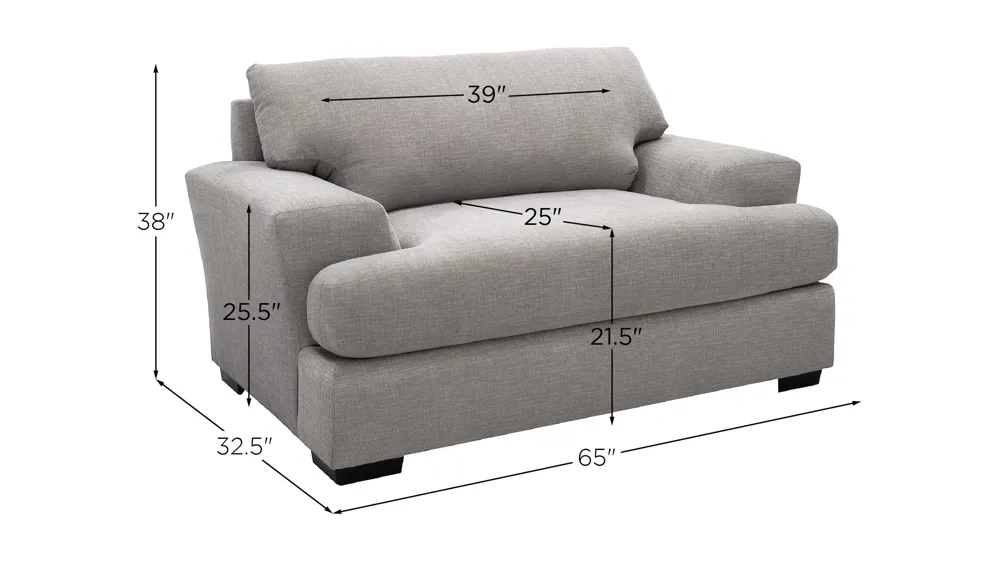 Hendrick Chair-and-a-Half Dimensions