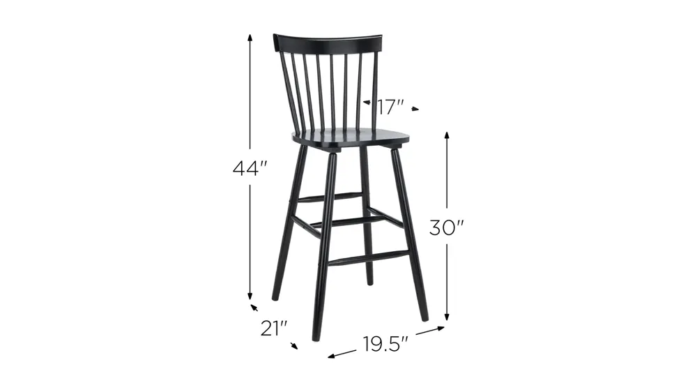 Neeses Bar Stool - Set of 2 Dimensions