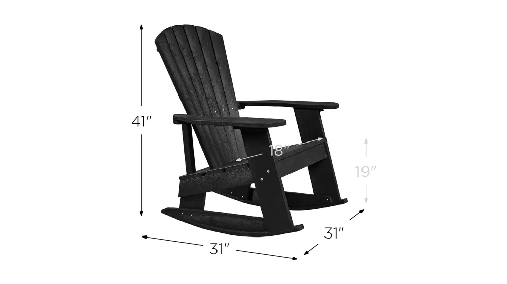 Capterra Casual Recycled Outdoor Adirondack Rocker Dimensions
