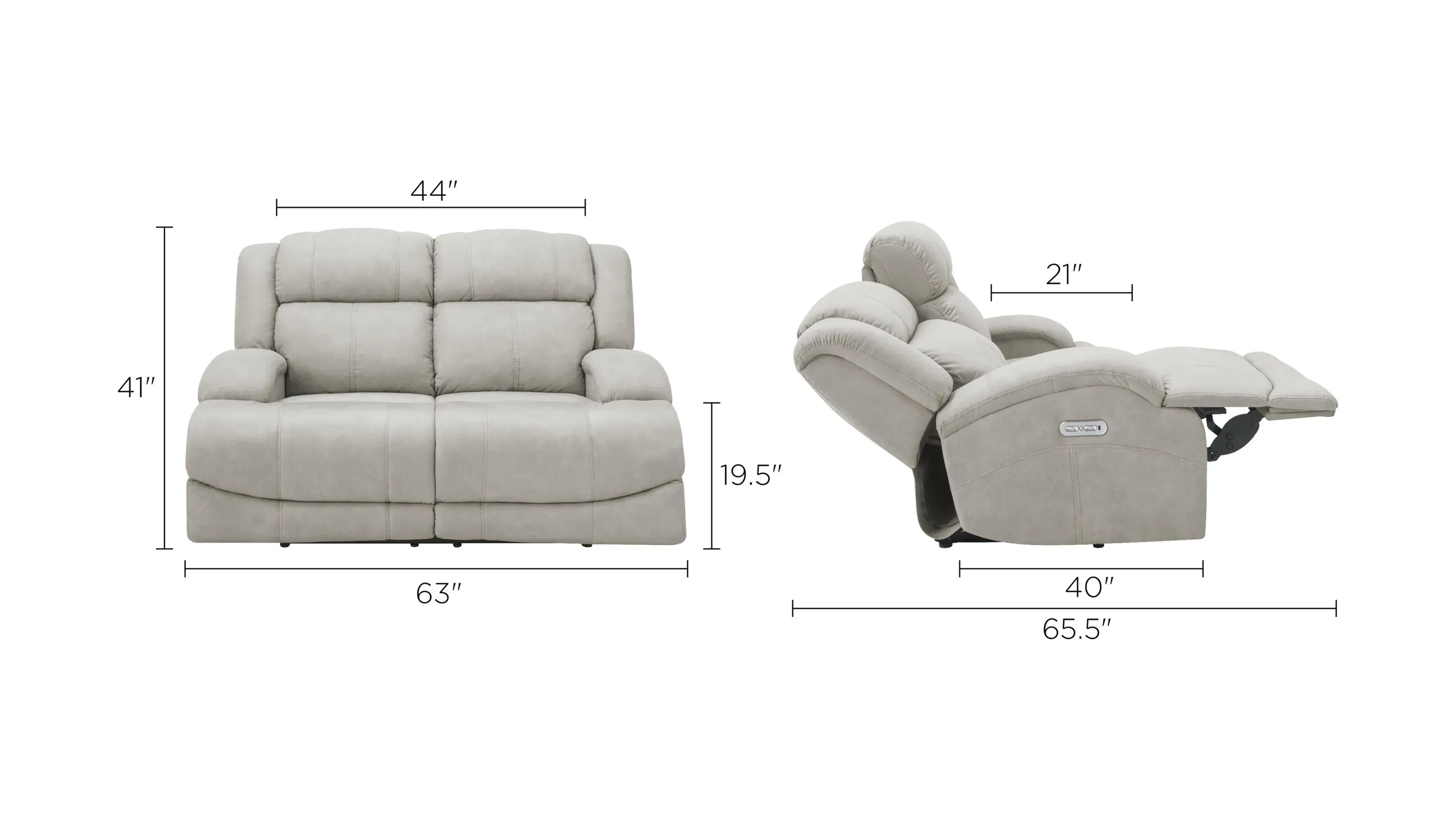 Quincey Power-Reclining Loveseat | Raymour & Flanigan