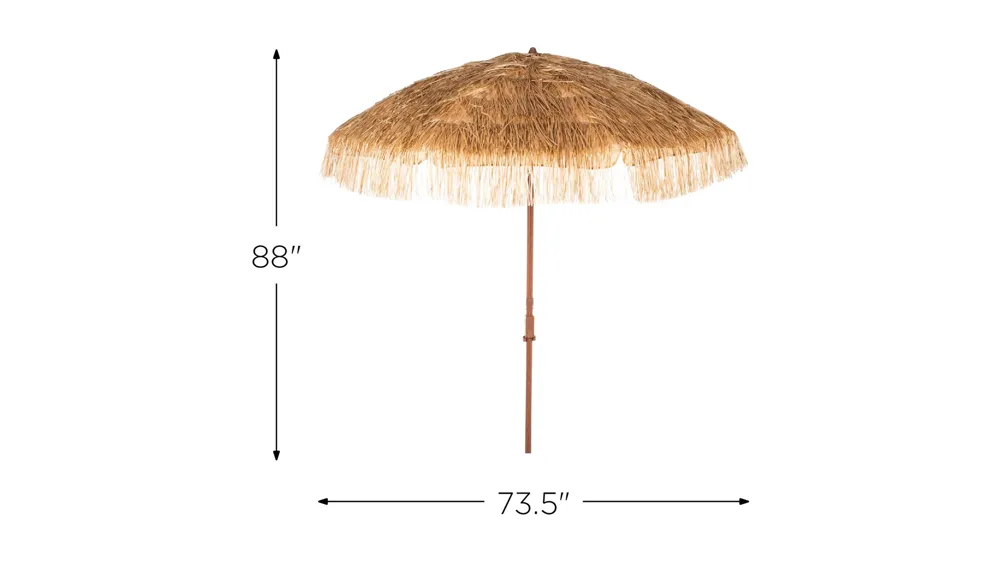 Pomona 6.5 Ft Tiki Umbrella Dimensions