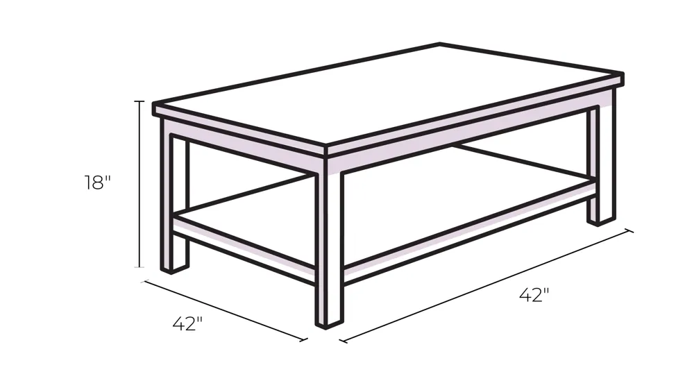 Middlefield Square Coffee Table Dimensions