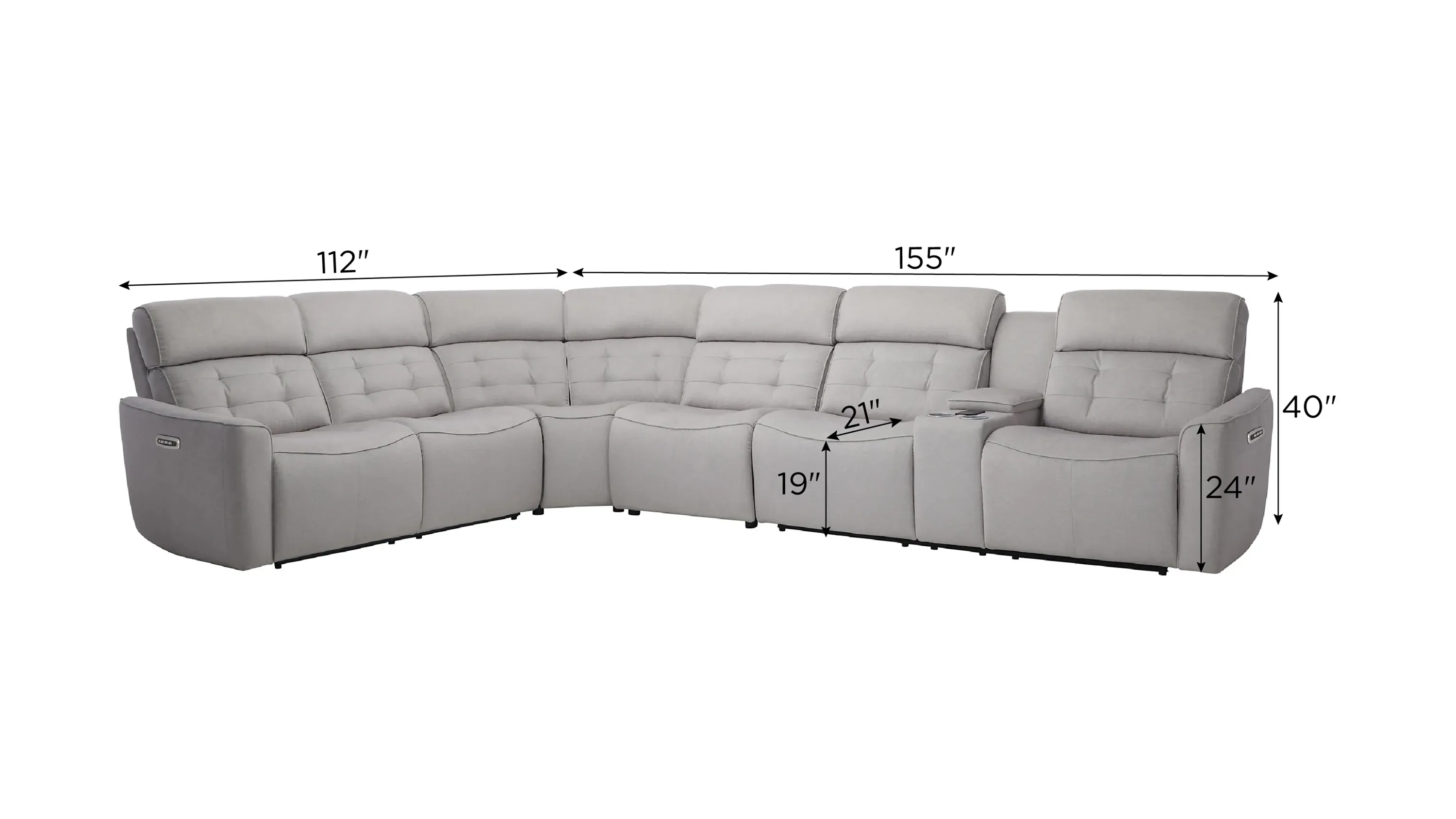 Hanlin 4-pc. Power Sectional | Raymour & Flanigan