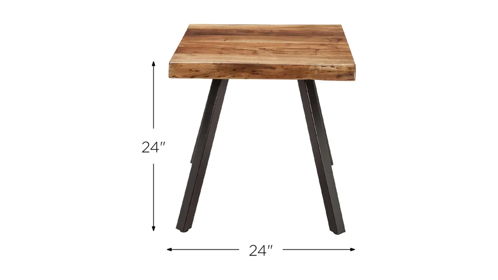 Reese Live Edge End Table Dimensions
