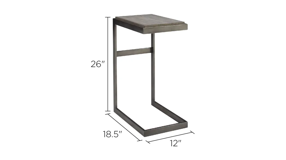 Lucinda Chairside Table Dimensions