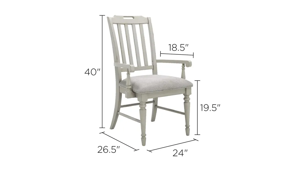 Saybrook Dining Armchair Dimensions