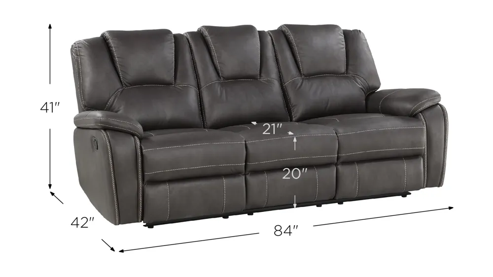 Katrine Manual Reclining Sofa Dimensions