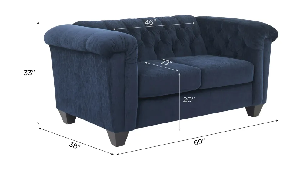 Lush Loveseat Dimensions