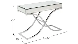 Farrell Chrome/Mirror Console Table