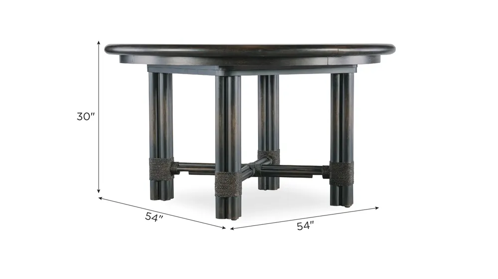 Retreat Pole Rattan Dining Table Dimensions