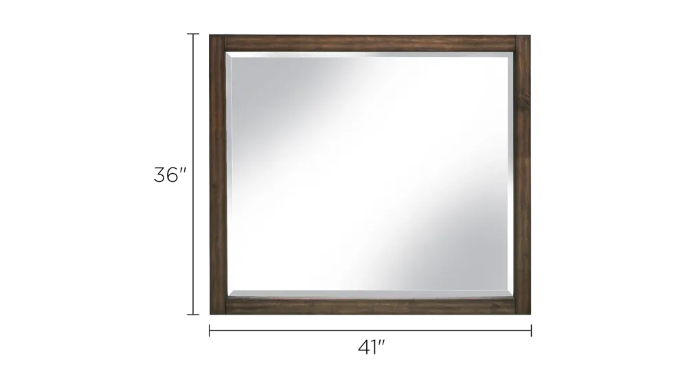 Exeter Bedroom Dresser Mirror Dimensions