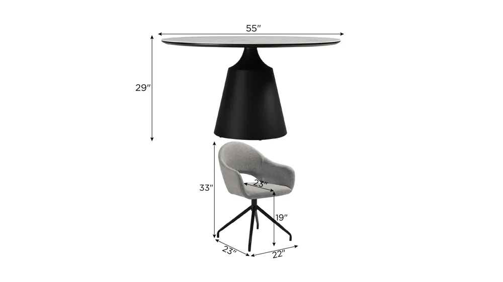 Knox 5-pc. Dining Set Dimensions