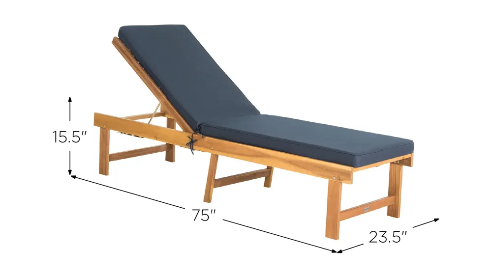 Tia Outdoor Chaise Lounge Chair Dimensions
