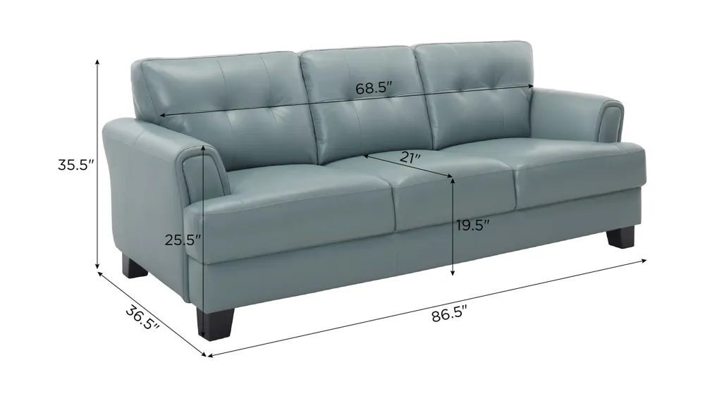 Diego Leather Sofa Dimensions