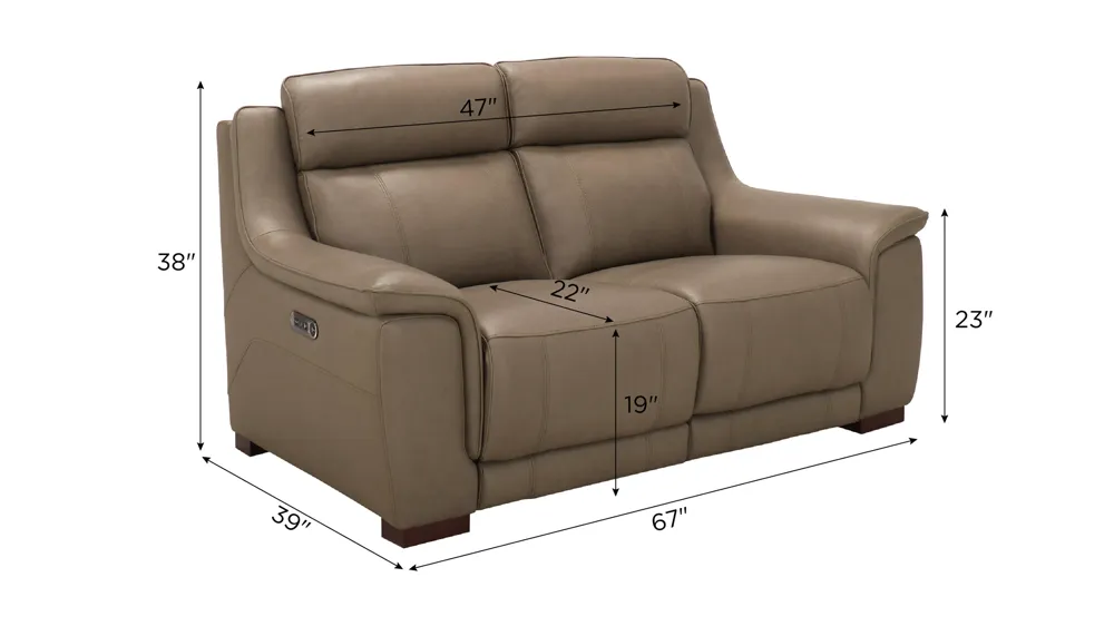 【GRIFFIN.FZ】Sonosheet Griffith Power Loveseat w/ Power Headrest | Raymour & Flanigan