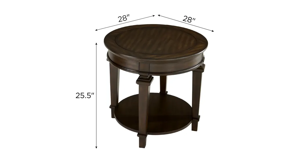 Conrad End Table Dimensions