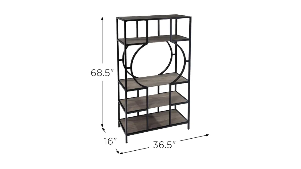 Kenneth Bookcase/Etagere Dimensions