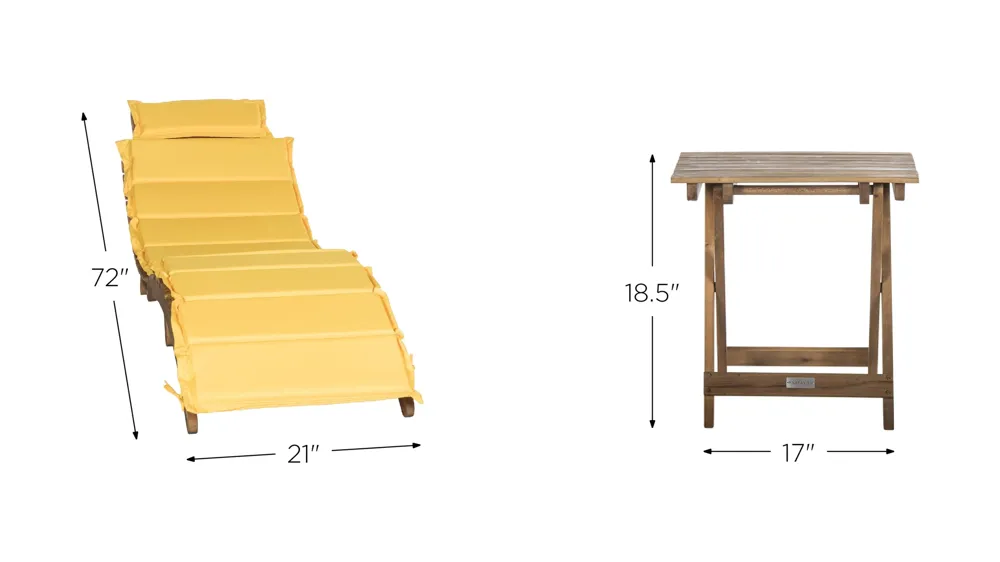 Luca 3-pc. Lounge Set Dimensions