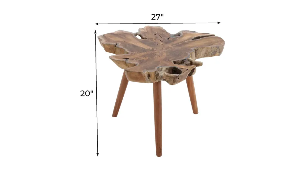 Ivy Collection Leaf Accent Table Dimensions