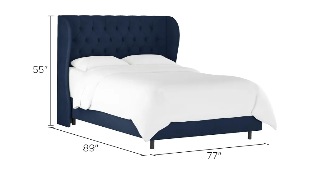 Thayer Wingback Bed Dimensions