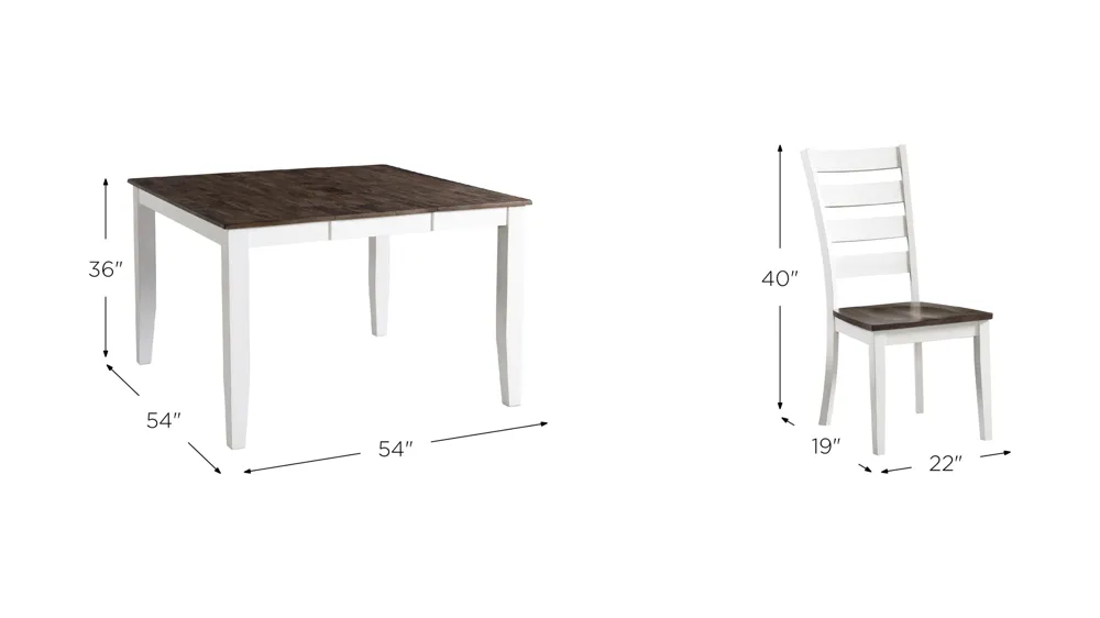 Kona 7-pc. Counter Height Dining Set Dimensions