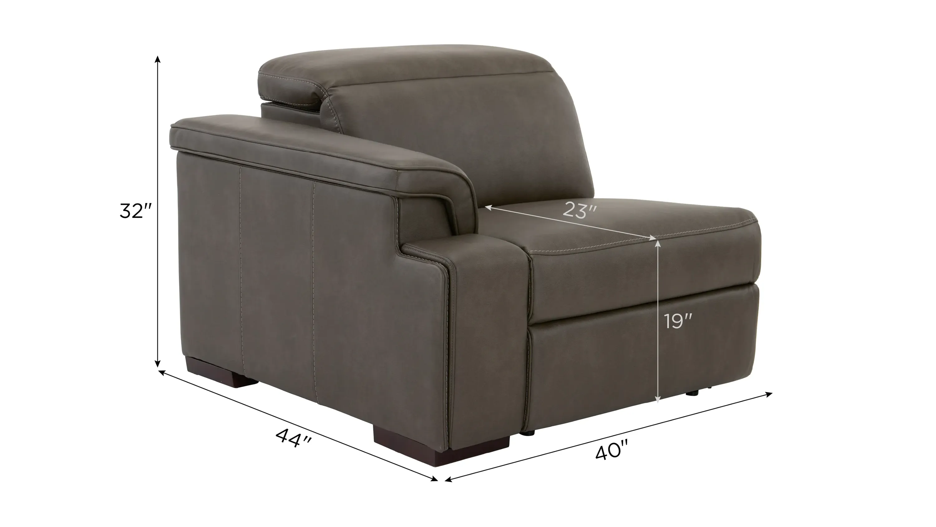 Orion Left Arm Facing Dual Power Recliner w/ Speaker Headrest