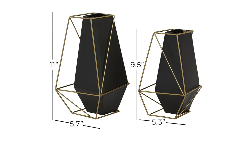 Ivy Collection Xanatos Vase Set of 2 Dimensions