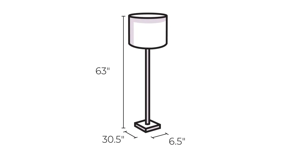 Collette Floor Lamp Dimensions