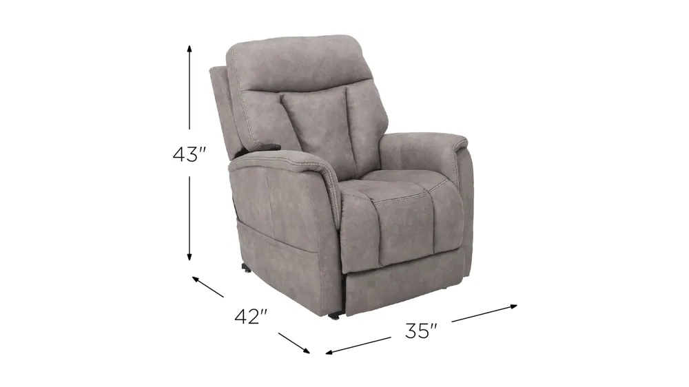 Garron Power Lift Recliner with Power Headrest and Heat Dimensions