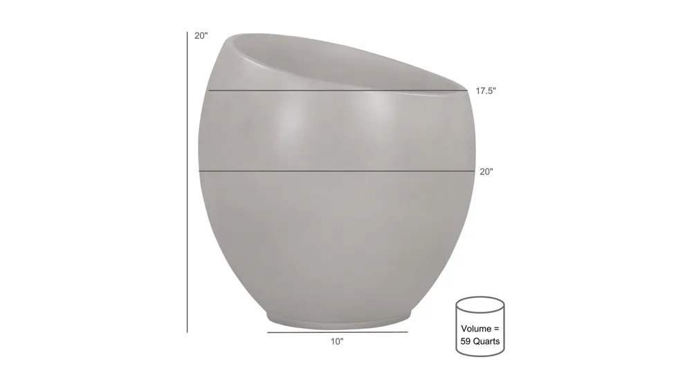 Moonstone Large Planter Dimensions