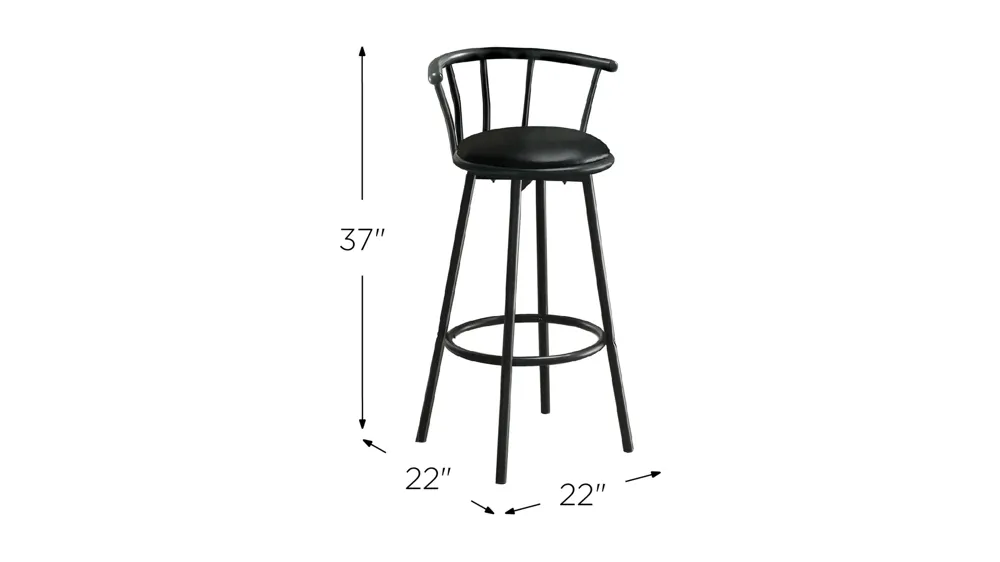 Single Curved Barstool Dimensions