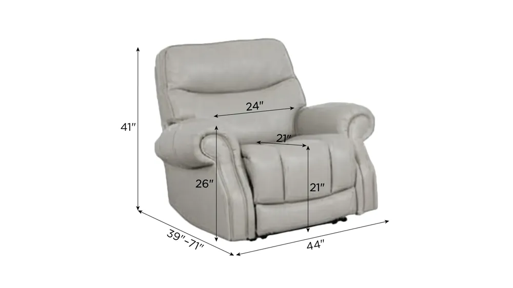Brooks Zero Gravity Triple Power Recliner Dimensions