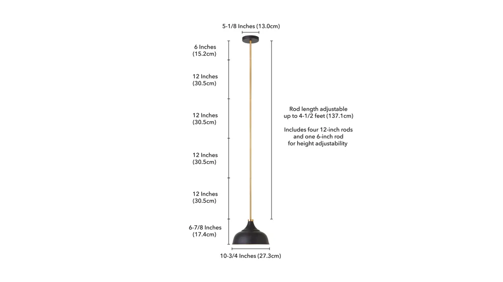 Regan Pendant Dimensions