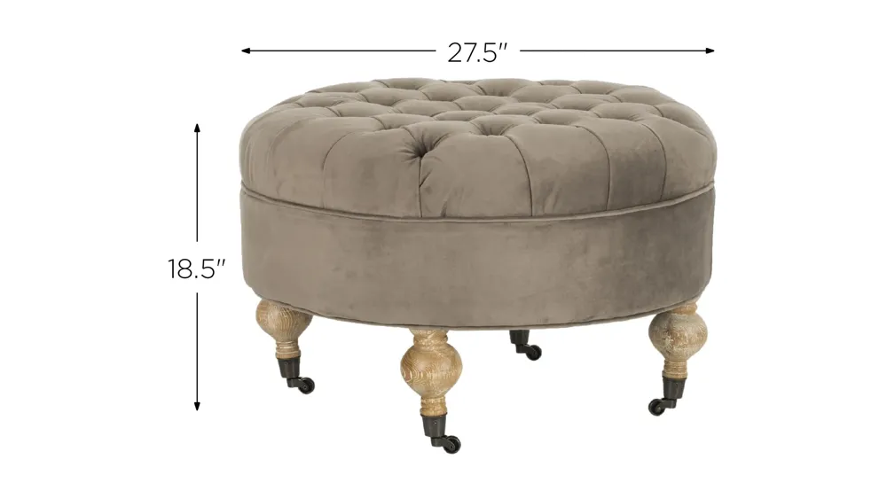 Lisbon Round Ottoman Dimensions