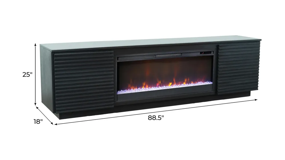 Stardust Super Fireplace Console Dimensions