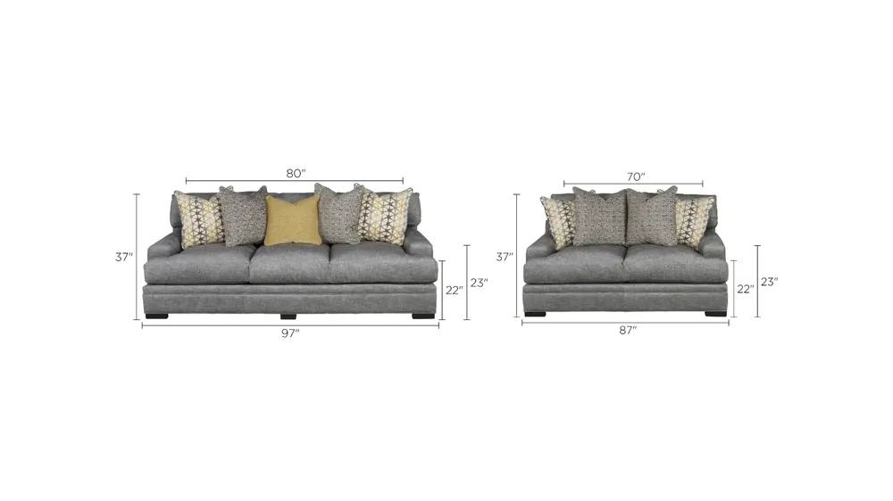 Bayside Living Room Set Dimensions