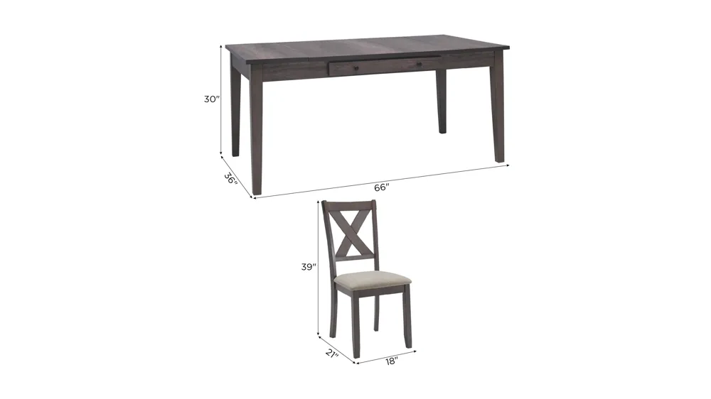 Melvin 7-pc. Dining Set Dimensions